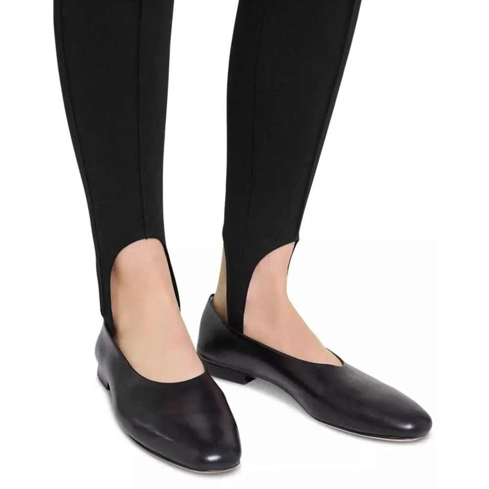Theory Women Black Viscose Stretch Casual Stirrup Pintuck Slim Pants Size US 0 - Picture 5 of 8